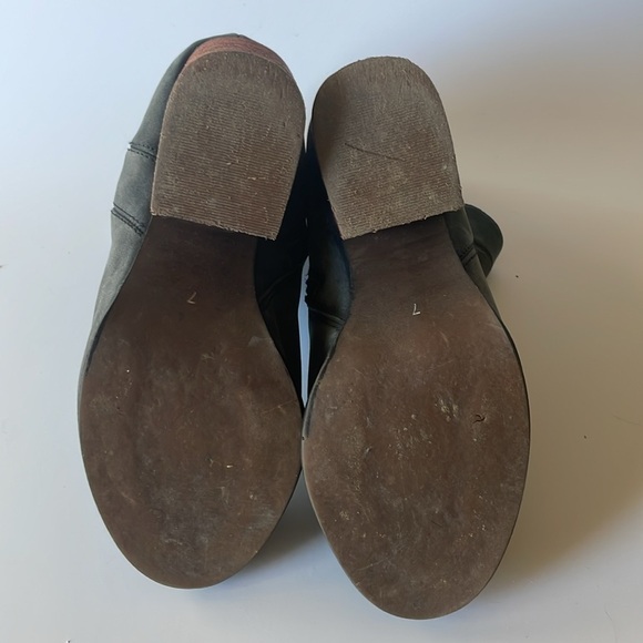 Jeffrey Campbell grey leather zipper ankle booties size 7 - Picture 4 of 8
